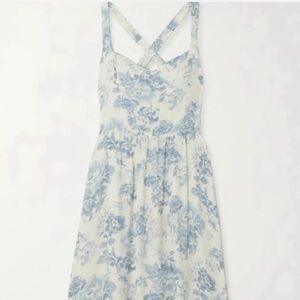 Floral Print Dress with Cross Back Straps